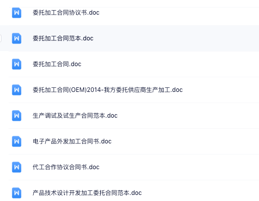 【合同模板】委托加工协议合同模板合集